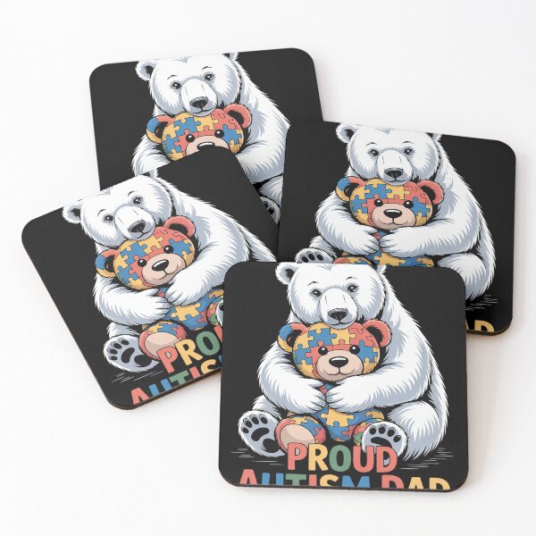 Item preview, Proud Autism Dad Bear Autism Awareness Autistic Son Daughter designed and sold by LindseyKris.