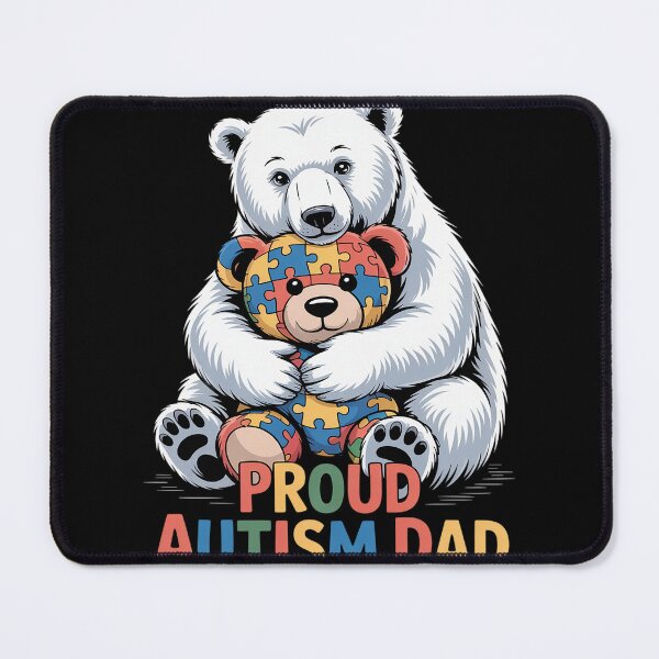 Item preview, Proud Autism Dad Bear Autism Awareness Autistic Son Daughter designed and sold by LindseyKris.