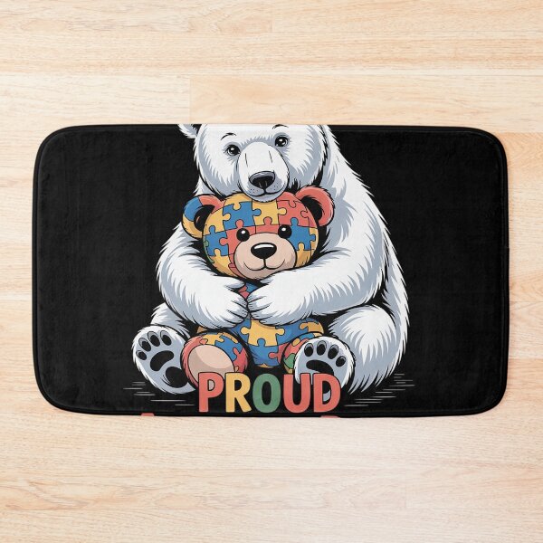 Item preview, Proud Autism Dad Bear Autism Awareness Autistic Son Daughter designed and sold by LindseyKris.