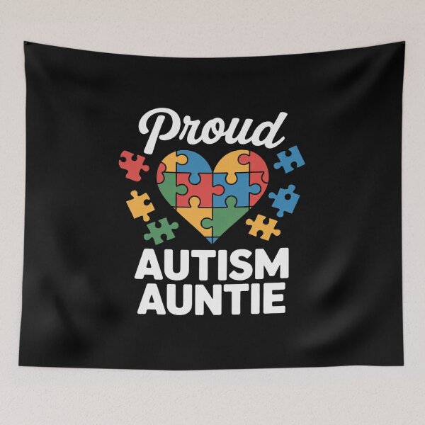 Item preview, Proud Autism Auntie Autism Awareness Heart Tee Gift designed and sold by LindseyKris.