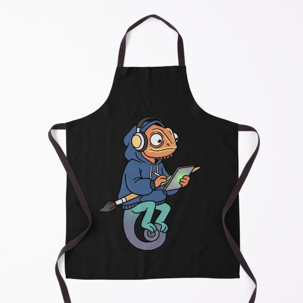 Item preview, Creative Chameleon Calm Illustration – Hoodie Chameleon with Headphones | Modern Artist Cartoon Art designed and sold by ColorSplash123.