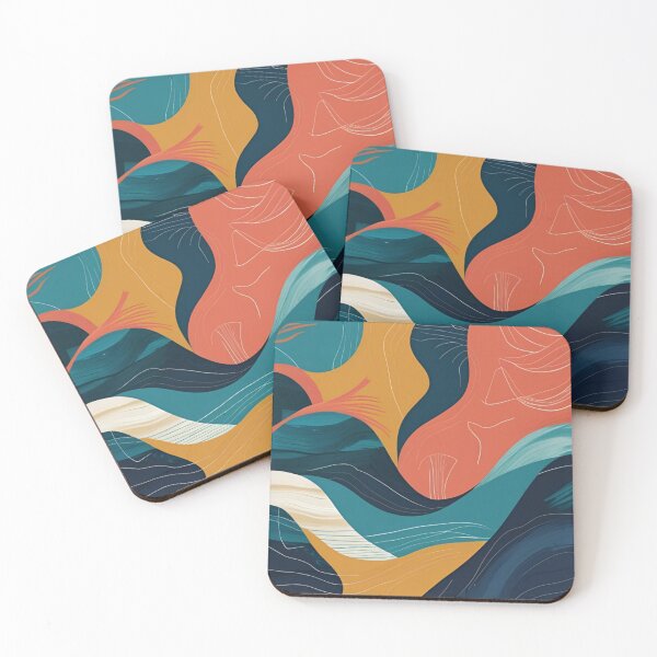 Item preview, Modern Abstract Flowing Organic Shapes Art designed and sold by LakLuxe studio .