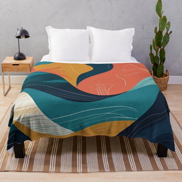 Item preview, Modern Abstract Flowing Organic Shapes Art designed and sold by LakLuxe studio .