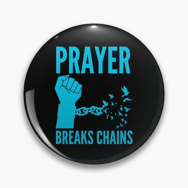 Item preview, Prayer Breaks Chains - Powerful Christian Faith - Sky blue Design designed and sold by MoriaStore.
