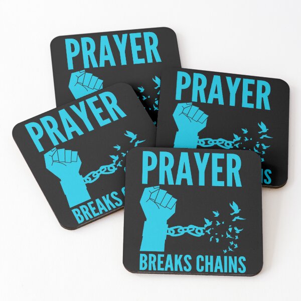 Item preview, Prayer Breaks Chains - Powerful Christian Faith - Sky blue Design designed and sold by MoriaStore.