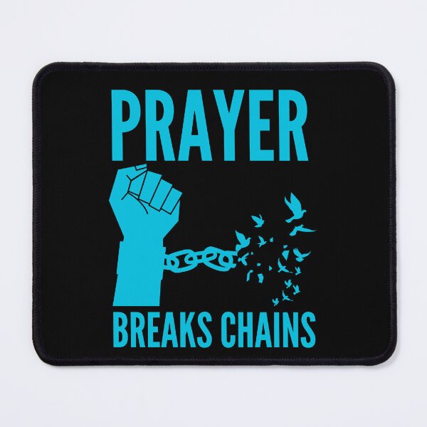 Item preview, Prayer Breaks Chains - Powerful Christian Faith - Sky blue Design designed and sold by MoriaStore.