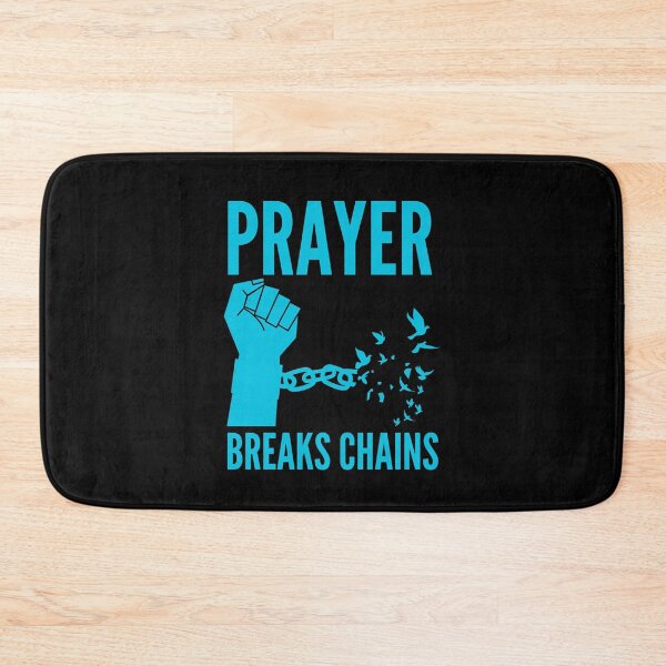 Item preview, Prayer Breaks Chains - Powerful Christian Faith - Sky blue Design designed and sold by MoriaStore.