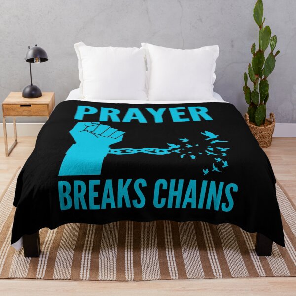 Item preview, Prayer Breaks Chains - Powerful Christian Faith - Sky blue Design designed and sold by MoriaStore.