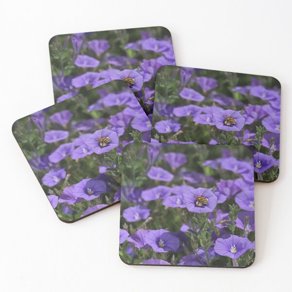 Item preview, Purple Flowers And Feasting Bee designed and sold by Joy Watson - Natural Light Photography .