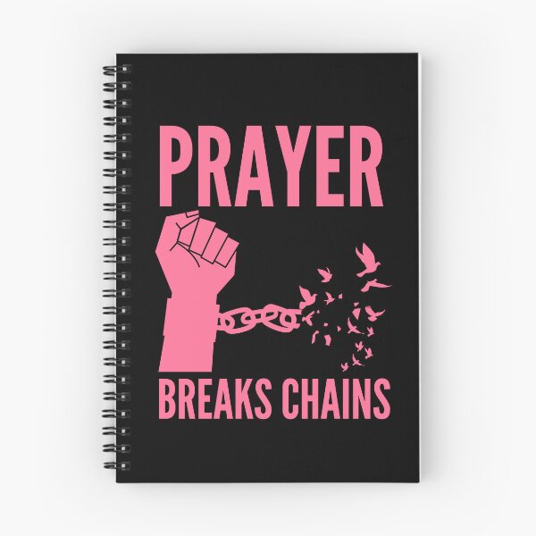 Item preview, Prayer Breaks Chains - Powerful Christian Faith - Pink Design designed and sold by MoriaStore.