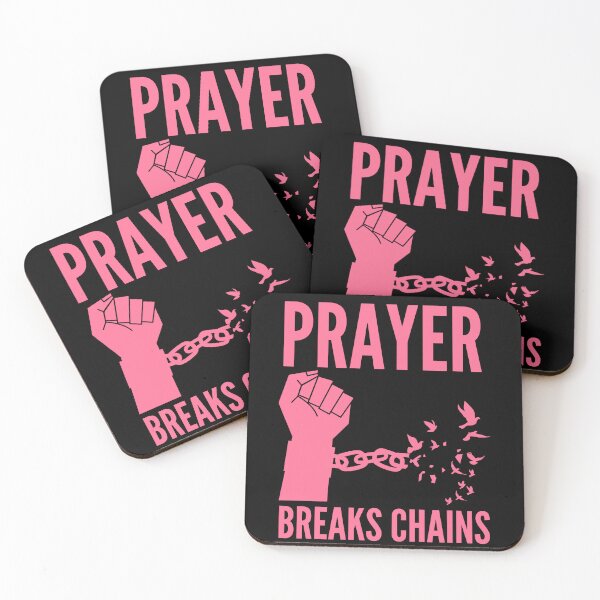 Item preview, Prayer Breaks Chains - Powerful Christian Faith - Pink Design designed and sold by MoriaStore.