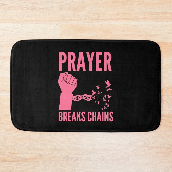 Item preview, Prayer Breaks Chains - Powerful Christian Faith - Pink Design designed and sold by MoriaStore.