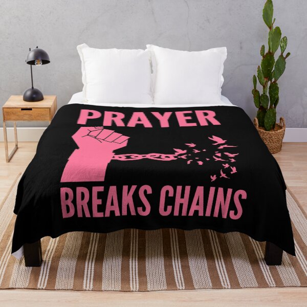 Item preview, Prayer Breaks Chains - Powerful Christian Faith - Pink Design designed and sold by MoriaStore.
