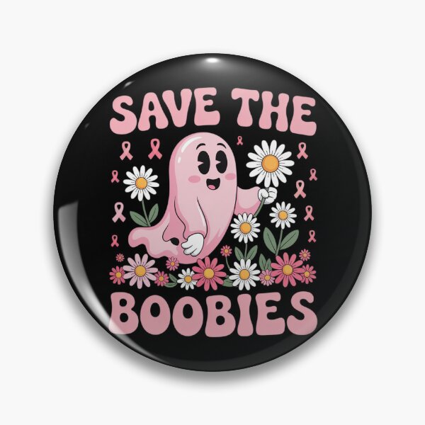 Item preview, Save The Boobies Breast Cancer Awareness Ghost designed and sold by ProudForFunny.