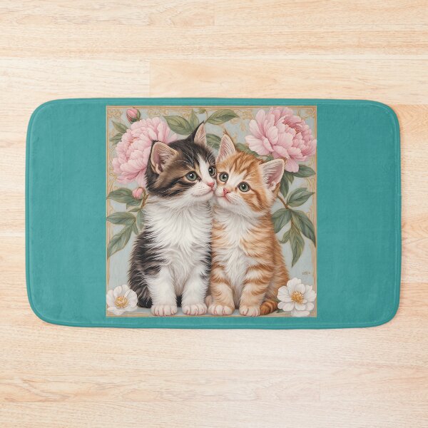 Item preview, A couple of cute kittens among the peonies. designed and sold by Natalia-Vlad.