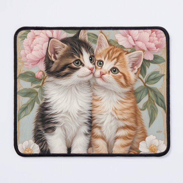 Item preview, A couple of cute kittens among the peonies. designed and sold by Natalia-Vlad.