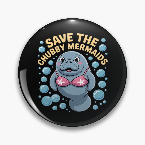 Item preview, Save The Chubby Manatee Mermaids Ocean Conservation designed and sold by ProudForFunny.