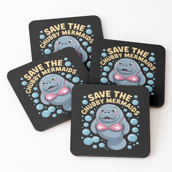 Item preview, Save The Chubby Manatee Mermaids Ocean Conservation designed and sold by ProudForFunny.