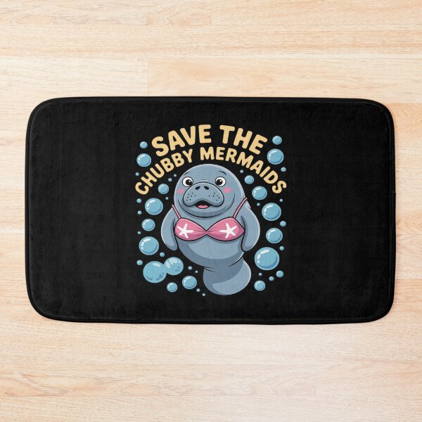 Item preview, Save The Chubby Manatee Mermaids Ocean Conservation designed and sold by ProudForFunny.