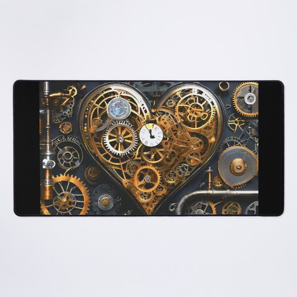 Item preview, Steampunk Heart Industrial Machinery With Gears, Clock, Cogs designed and sold by DEC02.