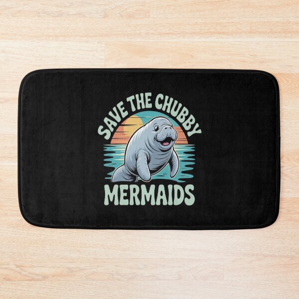 Item preview, Save The Chubby Manatee Ocean Mermaids Conservation designed and sold by ProudForFunny.