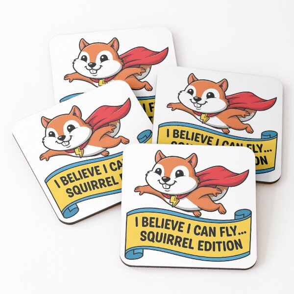 Item preview, “I Believe I Can Fly – Funny Flying Squirrel Cartoon T-Shirt” designed and sold by Muzgle.