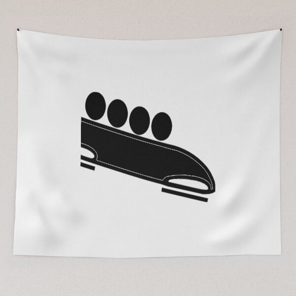 Item preview, ZPS Winter Sports Bobsledders Silhouette Black designed and sold by ZaryaParx.