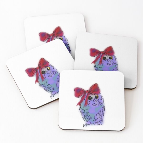 Item preview, Purple Owl Wearing Bow hat – animalzinhats designed and sold by Ashley’sAnimalz.