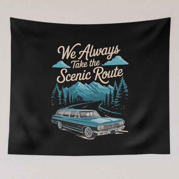 Item preview, Scenic Route Family Road Trip Vacation Matching designed and sold by ProudForFunny.