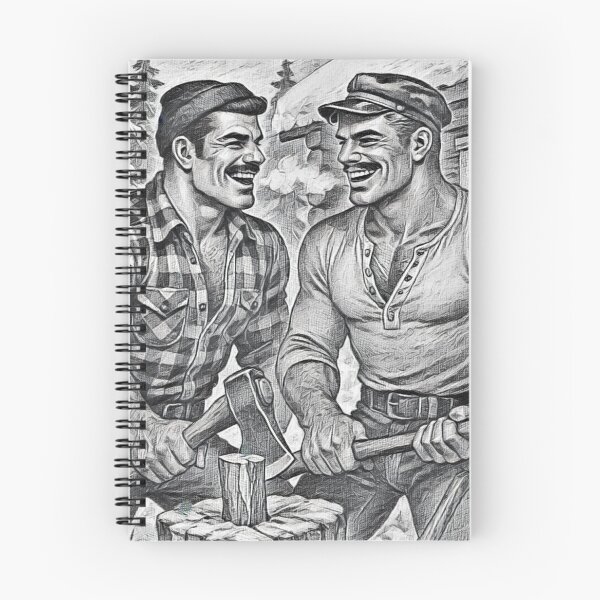 Item preview, Stumped Tom of Finland Tribute Lumberjack Gay Bears Pencil Graphic Design designed and sold by ItsAKinkThing.