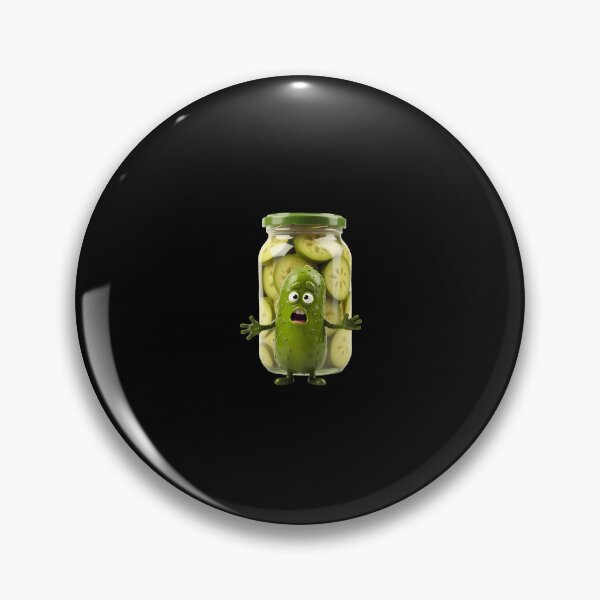 Item preview, Funny Pickle Cartoon Cucumber Jar Of Sliced Pickles designed and sold by jayeshainch.
