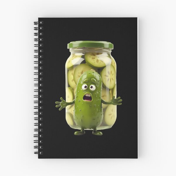 Item preview, Funny Pickle Cartoon Cucumber Jar Of Sliced Pickles designed and sold by jayeshainch.