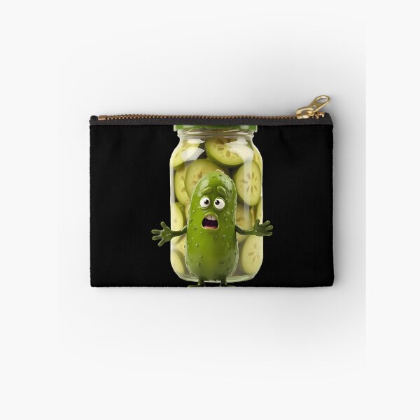 Item preview, Funny Pickle Cartoon Cucumber Jar Of Sliced Pickles designed and sold by jayeshainch.