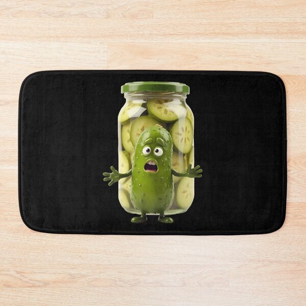 Item preview, Funny Pickle Cartoon Cucumber Jar Of Sliced Pickles designed and sold by jayeshainch.
