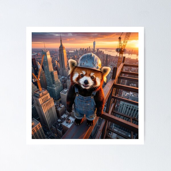 Item preview, Red Panda on a Sky High Girder designed and sold by Tridentulus.