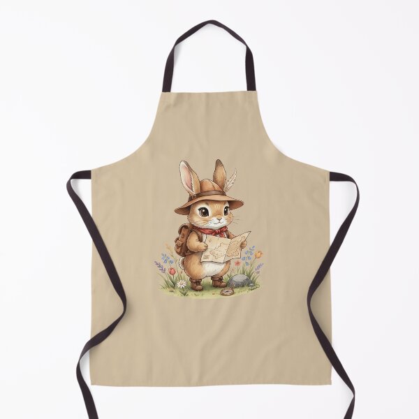 Item preview, Watercolor Explorer Rabbit Reading Map in Flower Field designed and sold by DakotaPoppin.