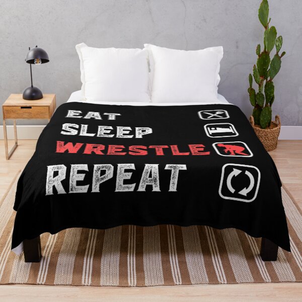 Item preview, Eat Sleep Wrestle Repeat Sport Wrestlers Wrestler Wrestling designed and sold by endabettyau.