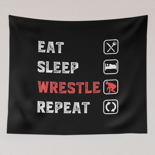 Item preview, Eat Sleep Wrestle Repeat Sport Wrestlers Wrestler Wrestling designed and sold by endabettyau.