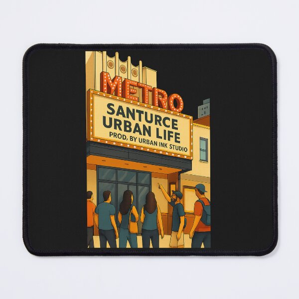 Item preview, CINE METRO - Santurce Urban Life - Vintage Art designed and sold by Urban-InkStudio.