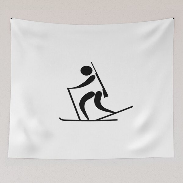 Item preview, ZPS Winter Sports Biathlon Skiier Silhouette Black designed and sold by ZaryaParx.