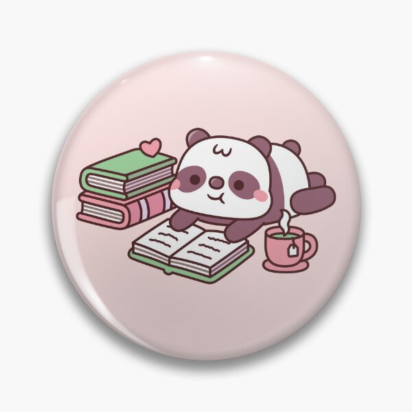 Item preview, Cute Panda Bear Chilling With Books And Tea designed and sold by rustydoodle.