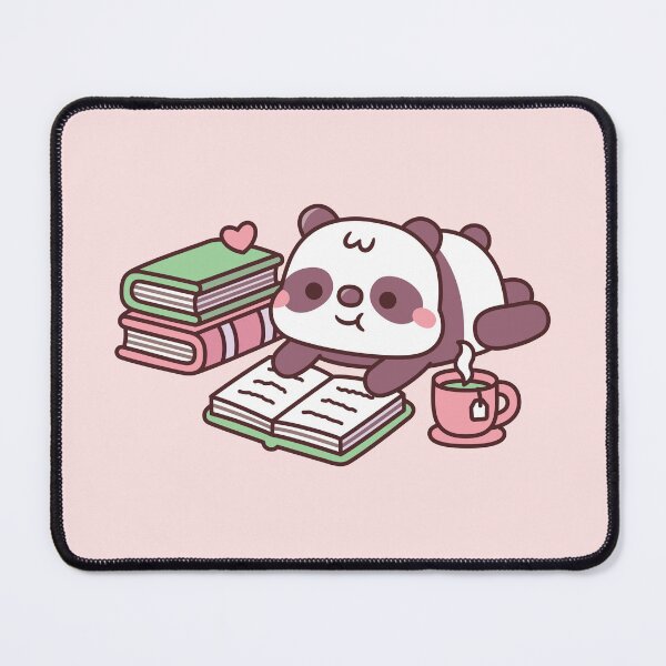 Item preview, Cute Panda Bear Chilling With Books And Tea designed and sold by rustydoodle.