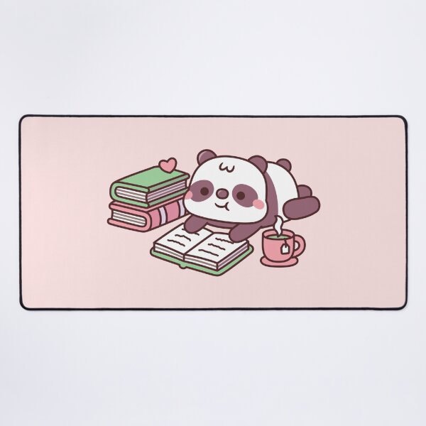 Item preview, Cute Panda Bear Chilling With Books And Tea designed and sold by rustydoodle.