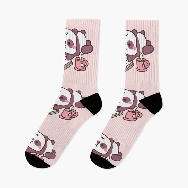 Item preview, Cute Panda Bear Chilling With Books And Tea designed and sold by rustydoodle.
