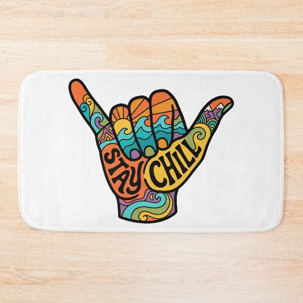 Item preview, Shaka Hand Sign "Stay Chill" - Retro Surf & Beach Waves designed and sold by AliveStyle.
