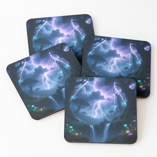Item preview, Artistic view of a thunderstorms with lighting.  designed and sold by Nomad-Maynard.