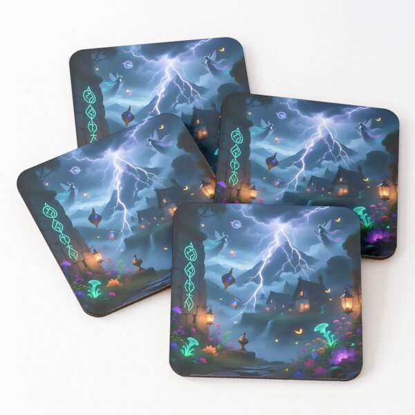 Item preview, Artistic view of a thunderstorms with lighting.  designed and sold by Nomad-Maynard.