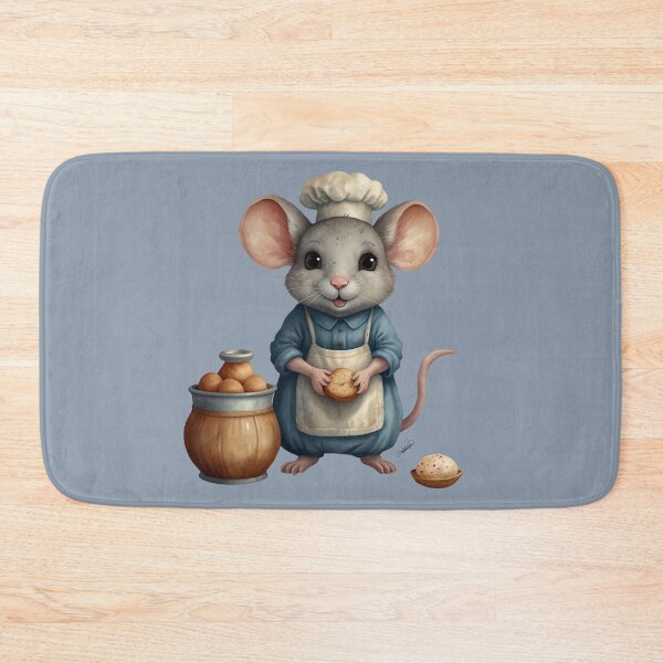 Item preview, Adorable Vintage Fairy Tale Baker Mouse with Fresh Bread designed and sold by DakotaPoppin.