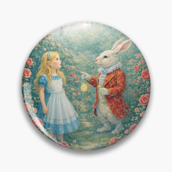 Item preview, Alice in Wonderland secret rose garden vintage book designed and sold by VanillaBlueSky.