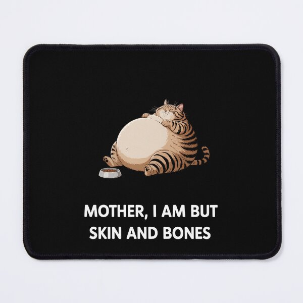 Item preview, Mother I Am But Skin and Bones Chubby Cat Funny designed and sold by JonathalIngham.